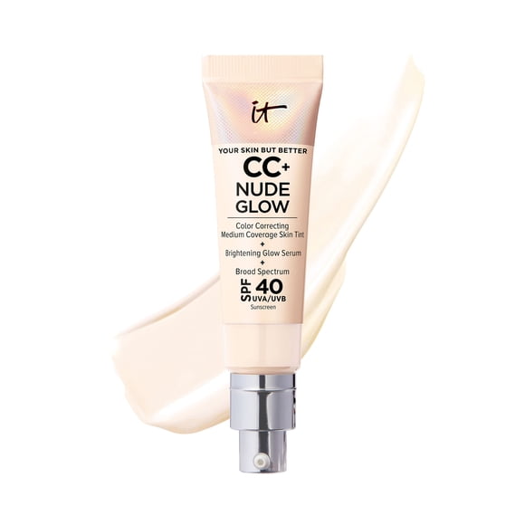 Foundation IT Cosmetics CC+ Nude Glow de 32 ml con factor de protección solar 40