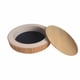 thumbnail image 3 of Mesa de café redonda de 39,37'' con almacenamiento de madera maciza chapeada Mesa de café moderna Acento de la mesa de té para la sala de estar, el dormitorio, 3 of 4