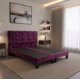 thumbnail image 1 of Cama Dos Plazas Con Respaldo y bases divididas de 150 X 190cm Tapizada en Felpa Morado Oscuro, 1 of 6