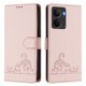thumbnail image 1 of Funda tipo cartera FOXDOCK para Realme P3 5G con soporte, ranuras, RFID, diseño de gato, 1 of 5