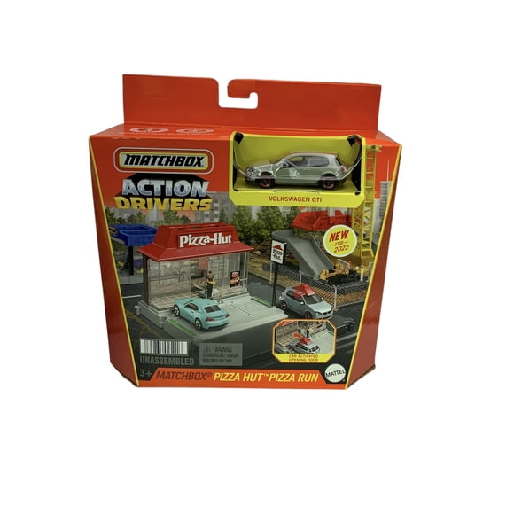 Playset Matchbox Action Drivers Pizza Hut durante más de 3 años con vehículo