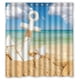 thumbnail image 1 of Cortina de ducha con diseño de ancla en la playa, juego de cortinas de baño con ganchos, tamaño 66 x 72 pulgadas, 1 of 3