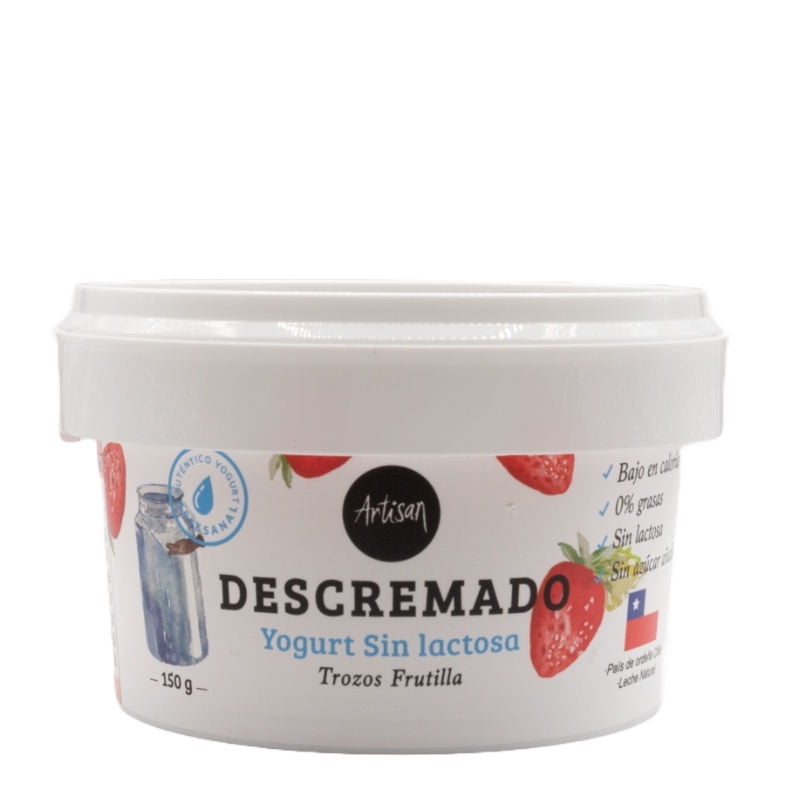 Yoghurt Descremado Sabor Frutilla 150 g Artisan