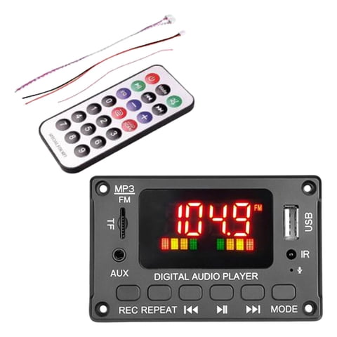 Magideal - Amplificador De Sonido Estéreo De 6-12V #2*40W, Broadcast Fm Para Coche, Pantalla Digital Led, Licencia Decodificadora De Mp3 , Licencia Decodificadora