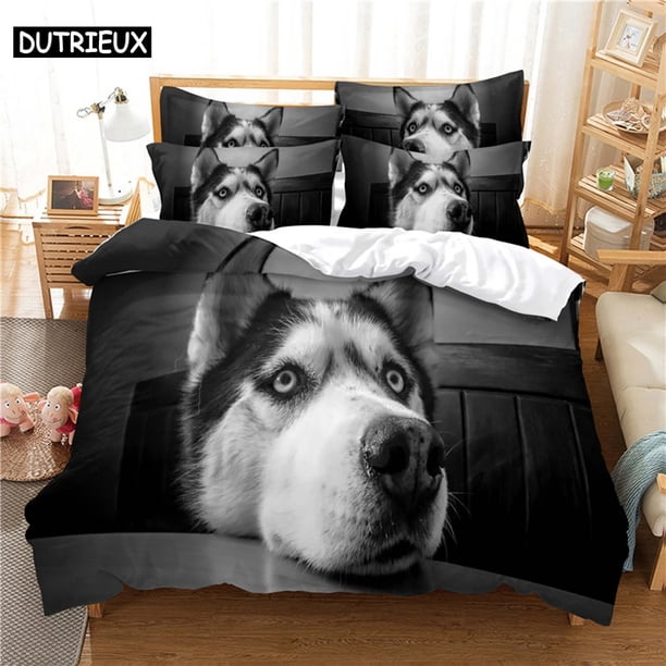 Cute Husky Bedding Set Duvet Cover Set Bedding Digital Printing Bed Linen Bedding Set Fashion Design