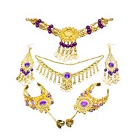 Magideal - Conjunto De Joyería De Danza Del Vientre Bohemio Para Fiesta Nupcial Mujer Niña Acción De Gracias