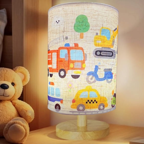 Lámpara de mesa GFTDNS para niños con diseño de auto y 3 niveles de intensidad regulable para dormit