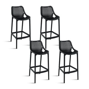 Klik Muebles - Pack De 4 Taburetes Piso De Bar Air Berlín - Negros