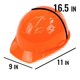 thumbnail image 4 of Casco de seguridad RK SAFETY RK-HP14 de 4 puntos con ajuste de trinquete, naranja de alta visibilidad, 4 of 6