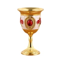 Magideal - 20Ml Copas Copas Copa Vasos Copas De Champán Barware Piedra Preciosa Deocrative En Relieve Para Bodas Celebraciones De Cumpleaños Comedor Oro Blanco Rojo