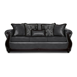 Adonis Leudh - Sofá 3 Personas Gran Columbia Felpa+Pu Gris