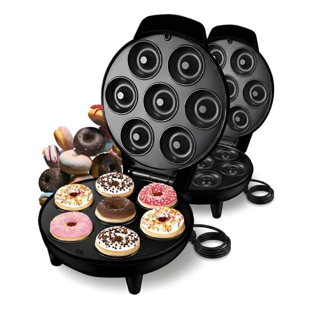 Mini Donas Pack X2 Fabrica De Y Rosquillas Electrica Profesional 220V Con Luces Indicadoras LED Y Mango Frio Al Tacto Herramienta De Cocina Y Reposteria Para Emprender En Casa FIGOIMPORT