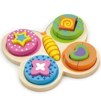 Viga - Juguete Madera Puzzle Relieve Mariposa 13 Pz