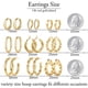 thumbnail image 2 of Pendientes tipo argolla Yesteel Gold chapados en oro de 14 quilates para mujer, 2 of 7