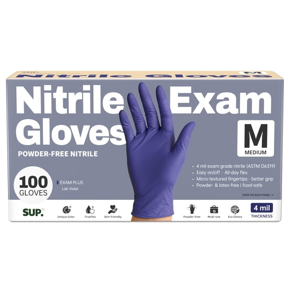 Guantes Protectores SUP EXAM+ de Nitrilo Sin Polvo 100 unidades