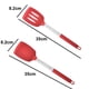 thumbnail image 2 of Utensilios de cocina de 2 piezas, cabezales de silicona aptos para uso alimentario y mangos de acero inoxidable, color rojo, 2 of 5