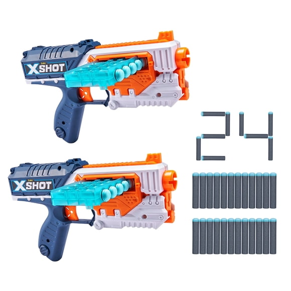 Blaster XShot Excel Quick Slide con 24 dardos, paquete de 2 unidades, de Zuru