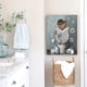 thumbnail image 2 of 1pc Canvas Painting, Cute Animal Sitting In Toilet Reading Newspaper Napkin Canvas Wall Art Decor, For Living Room Wall Decor, Bedroom Wall Decor, Office Kitchen Bathroom Wall Decor, No Frame, 12inch*, 2 of 5