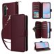 thumbnail image 1 of Funda Cartera con Cremallera y Correa para Samsung Galaxy A36 Soporte y Tarjetero Rojo, 1 of 5