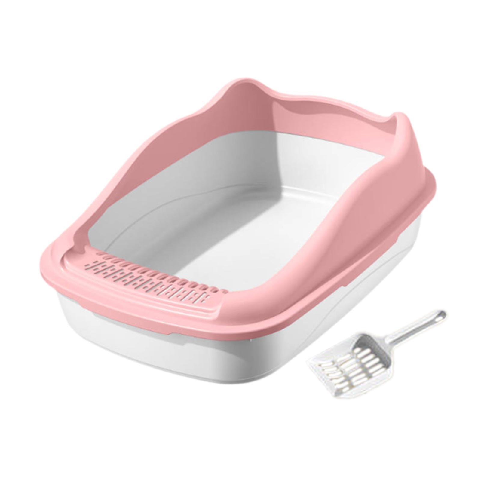 Ioensy - Caja De Arena Para Gatos Para Gatos Interiores Resistentes Con Lados Altos Para Adultos Gats Gatito