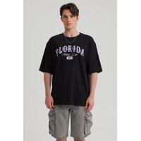 Fashionspark - Polera Hombre Texto Frontal Negro