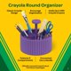 thumbnail image 4 of Organizador de escritorio Crayola Round Storage Creative Kids Violet, 4 of 9