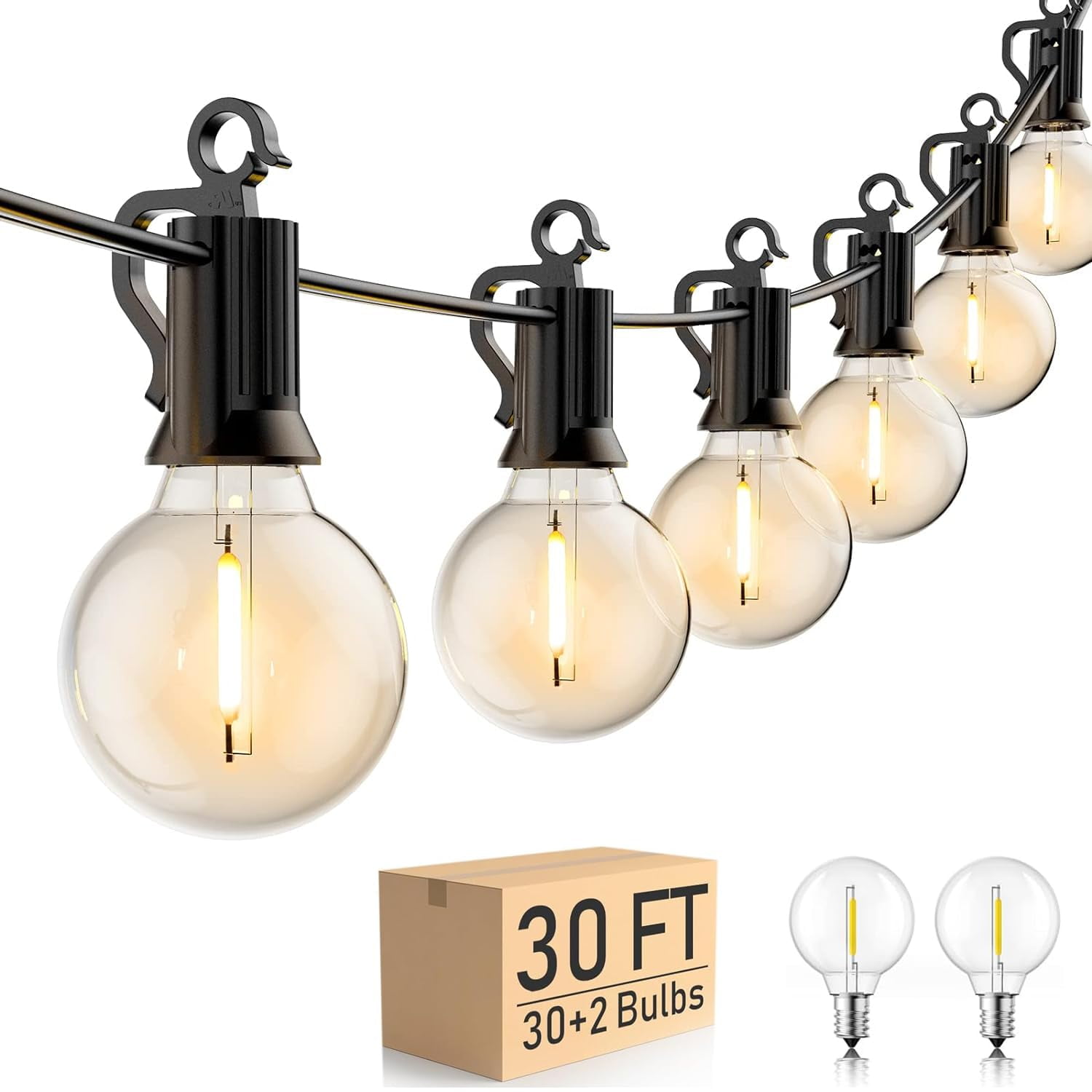 Guirnalda De Luces Brightown Globe Para Exteriores, 30 M, 30 Bombillas G40