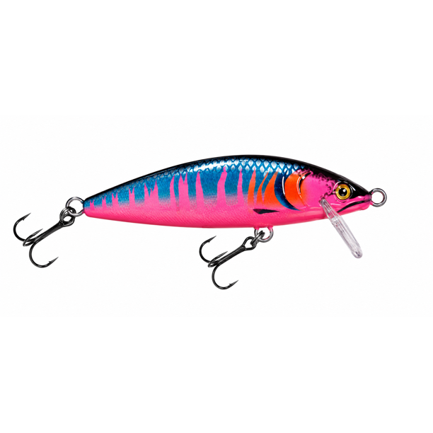 Senuelo Poseidon Minnow 8 g Hot Pink Blue Pesca Deportiva 2 Anzuelos Triples