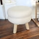 thumbnail image 2 of Pouf Blanco base Madera piel sintetica 35x35x35 cm, 2 of 3