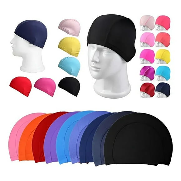 Pack 12 Gorro Natación Unisex Piscina Baño Impermeable