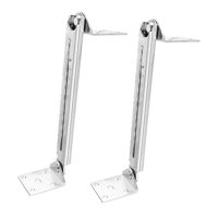 Magideal - 2 Bisagras De Varilla De Elevación, Varilla De Elevación En Ángulo, Soporte De Bisagra De Ajuste, Instalación Práctica, Mecanismo De Ángulo Ajustable, Zinc Blanco