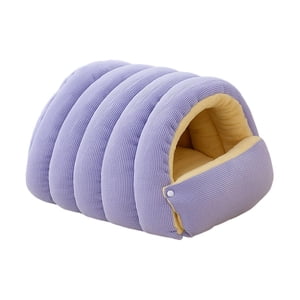 Ioensy - Cama Cueva Extraíble Para Gatos, Nido Suave Para Gatos De Interior, Para Jugar Con Gatitos, M, Morado Claro