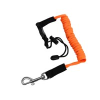Ioensy - Canoa Kayak Paddle Leash Correa Con Mosquetón Tabla De Surf Elástica Cuerda De Surf Naranja