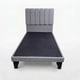 thumbnail image 1 of Cama Plaza y Media Con Respaldo y base de 105 X 190cm Tapizada en Lino Gris Claro, 1 of 5