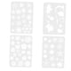 thumbnail image 1 of 4 Piezas Reusabletemplate Set Stencils Painting Craft Para Journal Notebook, 1 of 5