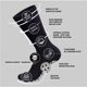 thumbnail image 2 of Calcetines Brooklyn para diabéticos, antideslizantes, 3 pares, negros, 9-11, 2 of 7