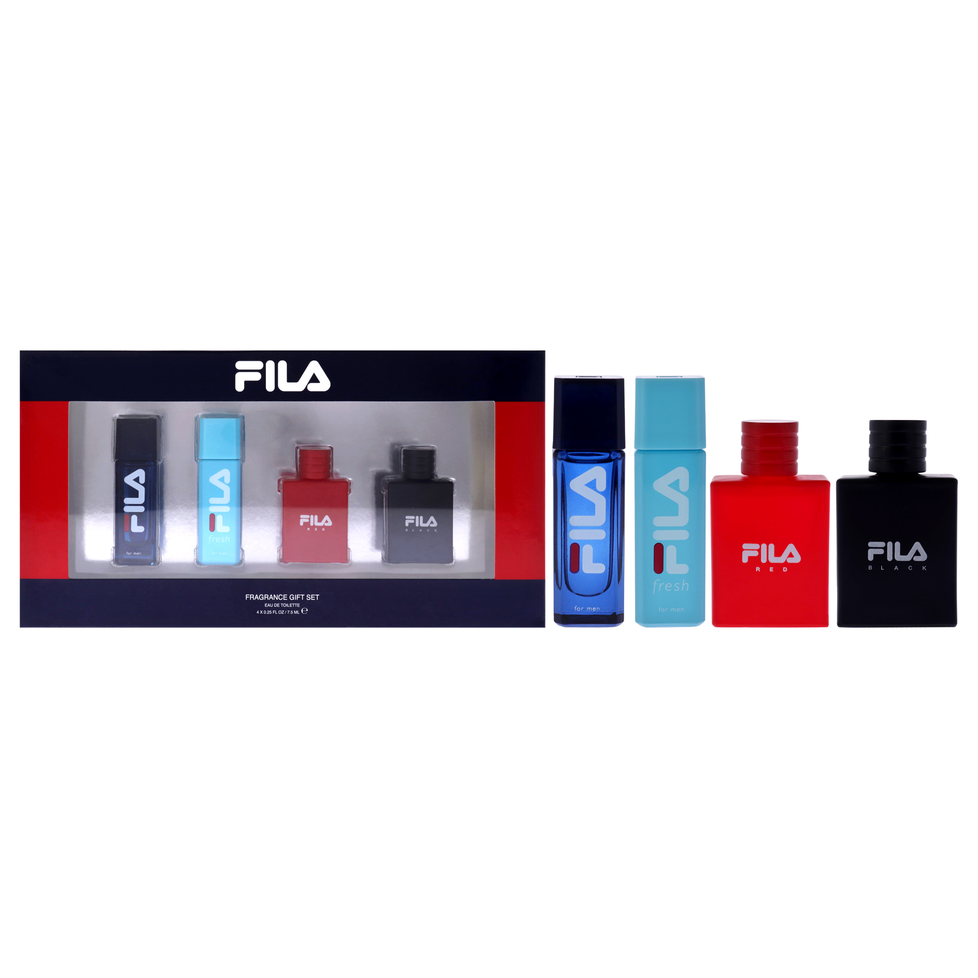 Set De Regalo Perfume Fila Mini Fresh Black Red Edt