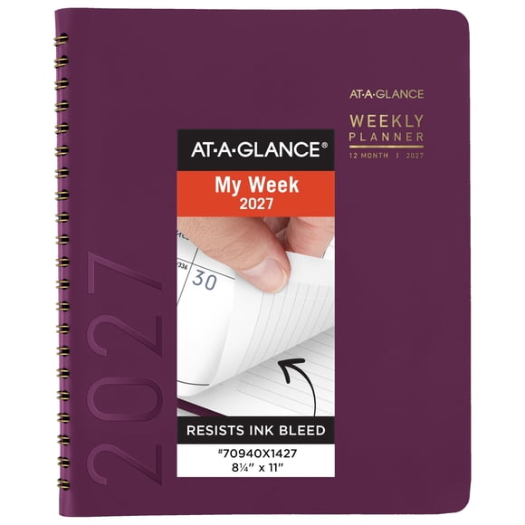 Planificador AT-A-GLANCE 21x26 cm Morado 2027 Semanal