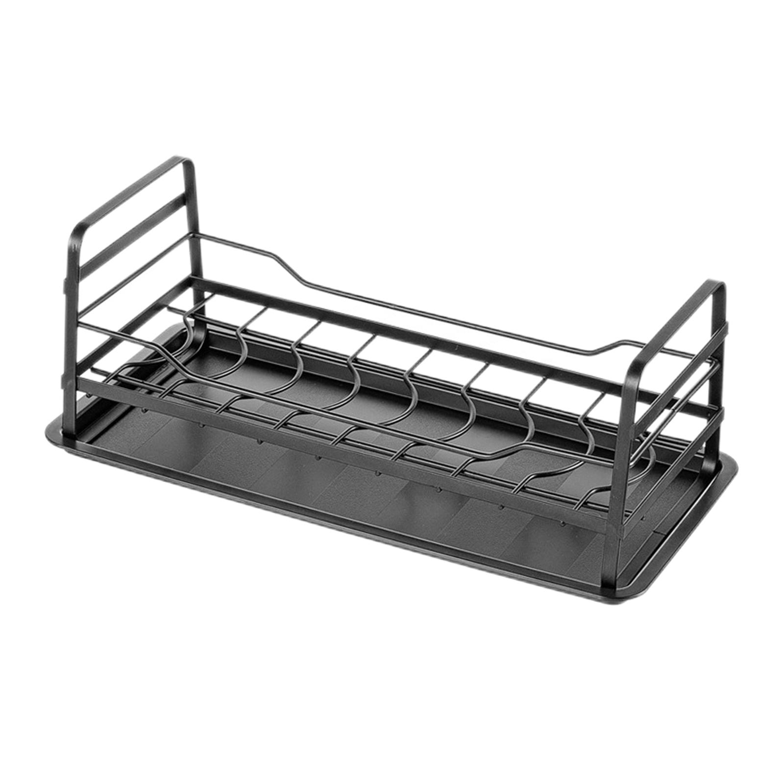 Bothyi - Escurridor De Platos Para Encimera De Cocina, Soporte Para Escurrir Platos, Estante Para Secar Platos, Color Negro