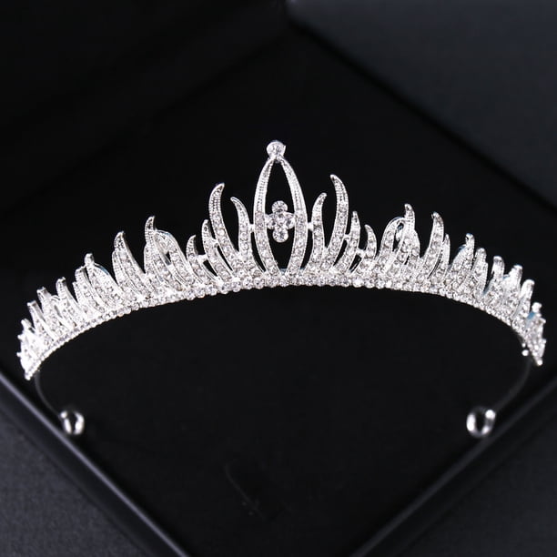 Gorgeous Silvery Crystal Bridal Tiara & Crown Headband - Perfect for Weddings, Parties & Proms!