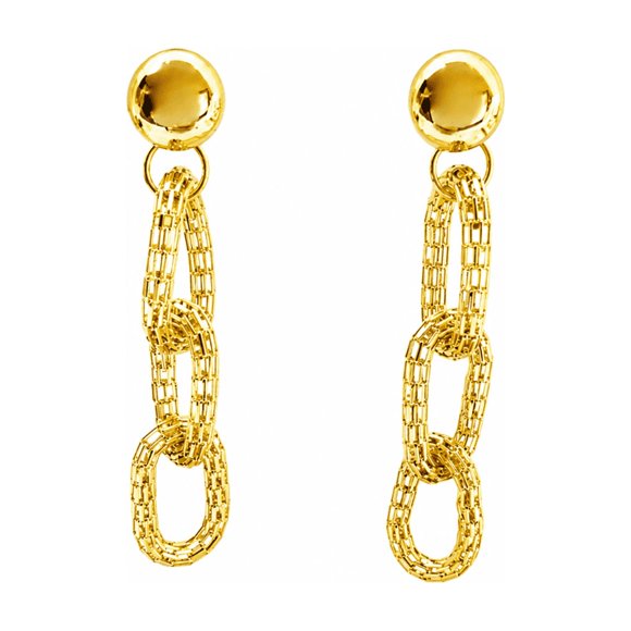 Aros Éclat con Baño de Oro 18K.