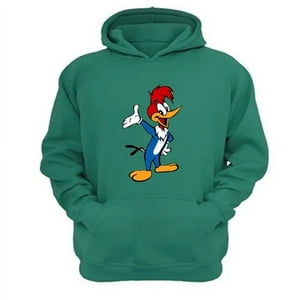 Genérico - Polerón Canguro El Pájaro Loco Verde Aguamarina Talla Xs Unisex