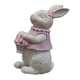 thumbnail image 2 of Encantador Conejo Animal Estatua Madera Efecto Regalos Adorno De Pie Decoración Rosa, 2 of 5