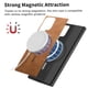 thumbnail image 3 of Magnetic Slim Case for Samsung Galaxy S23 Ultra with Camera Guard & Anti-Scratch Back Brown, 3 of 6