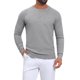thumbnail image 1 of INSPIRE CHIC Suéter de Cuello Redondo de Hombre con Costillas Manga Larga Suéteres de Invierno M Gris, 1 of 6