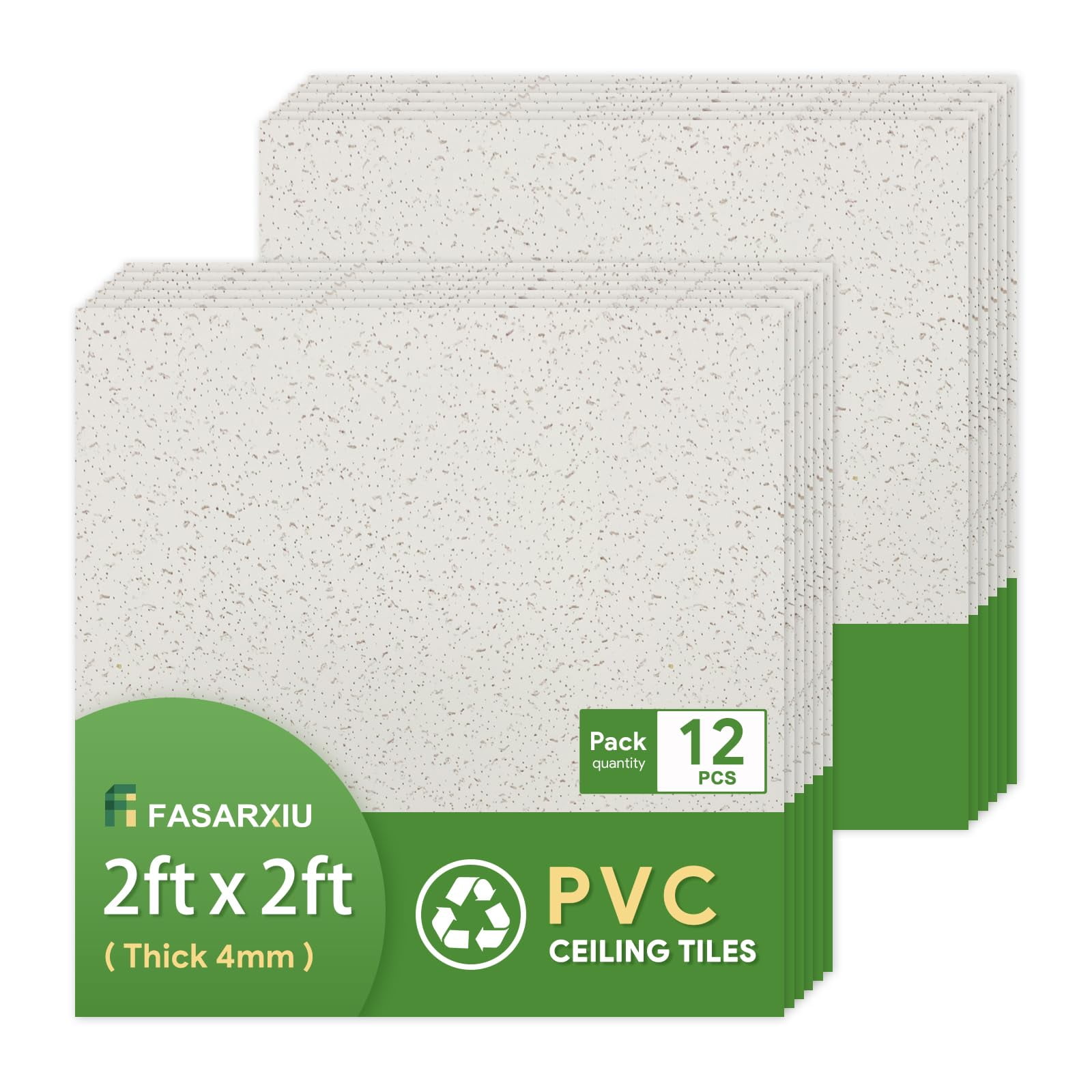 Fasarxiu - Plafones Printed Pro Impermeables (pvc 60 X 60 Cm 12 Unidades)