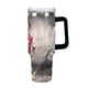 thumbnail image 1 of Bukayo Saka Vaso aislado de acero inoxidable con asa, diseño temático, regalo para familia, amigos y fans; incluye pajita y encaja en el portavasos estándar, 40 oz, 1 of 6
