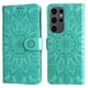 thumbnail image 4 of Funda tipo cartera FOXDOCK para Samsung Galaxy S24 Ultra , diseño girasol en relieve, cuero PU, cierre magnético, soporte y tarjetero, 4 of 5