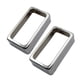 thumbnail image 1 of un par de tapas de pastillas humbucker de latón para piezas de guitarra eléctrica de plata, 1 of 4