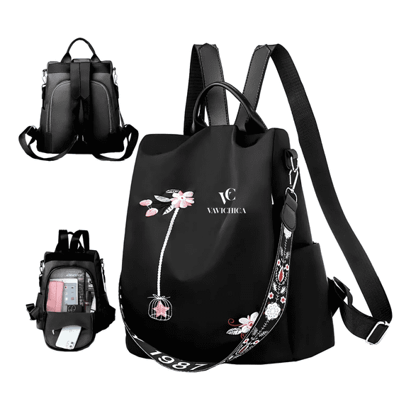 Vavichica Mochila De Mujer Mochila Campus Bordada De Flores